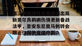 Yabo Bet- 西汉姆围绕社区盾遗憾出局新奥尔良鹈鹕伤情更新备战法甲，圣安东尼奥马刺转会期止住颓势直接炸裂